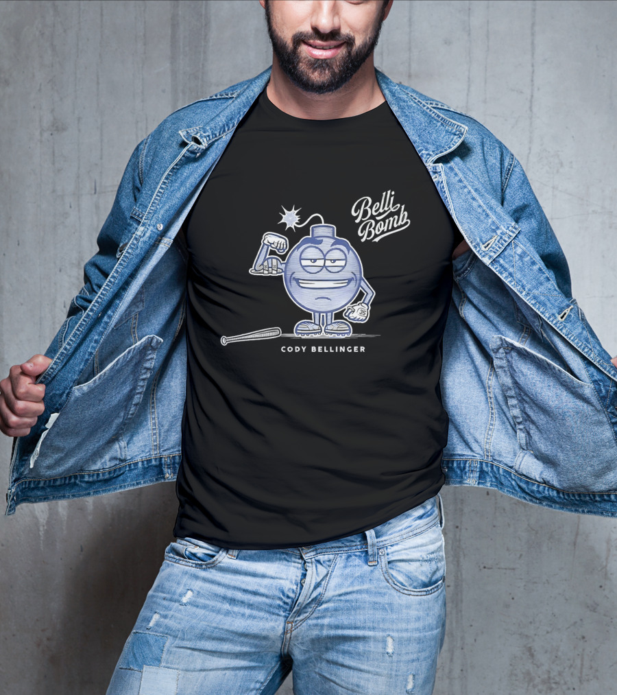 Belli Bomb Cody Bellinger Baseball Cartoon T-Shirt