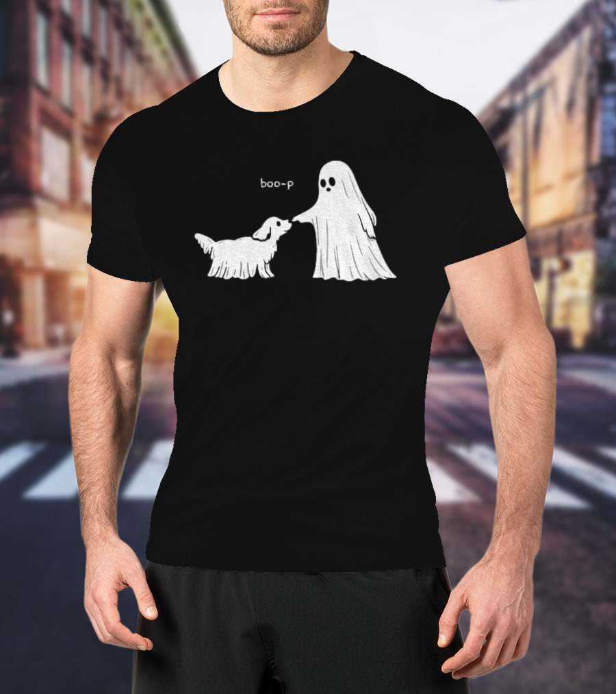 Boo P Ghost And Dog Pet Cartoon T-Shirt