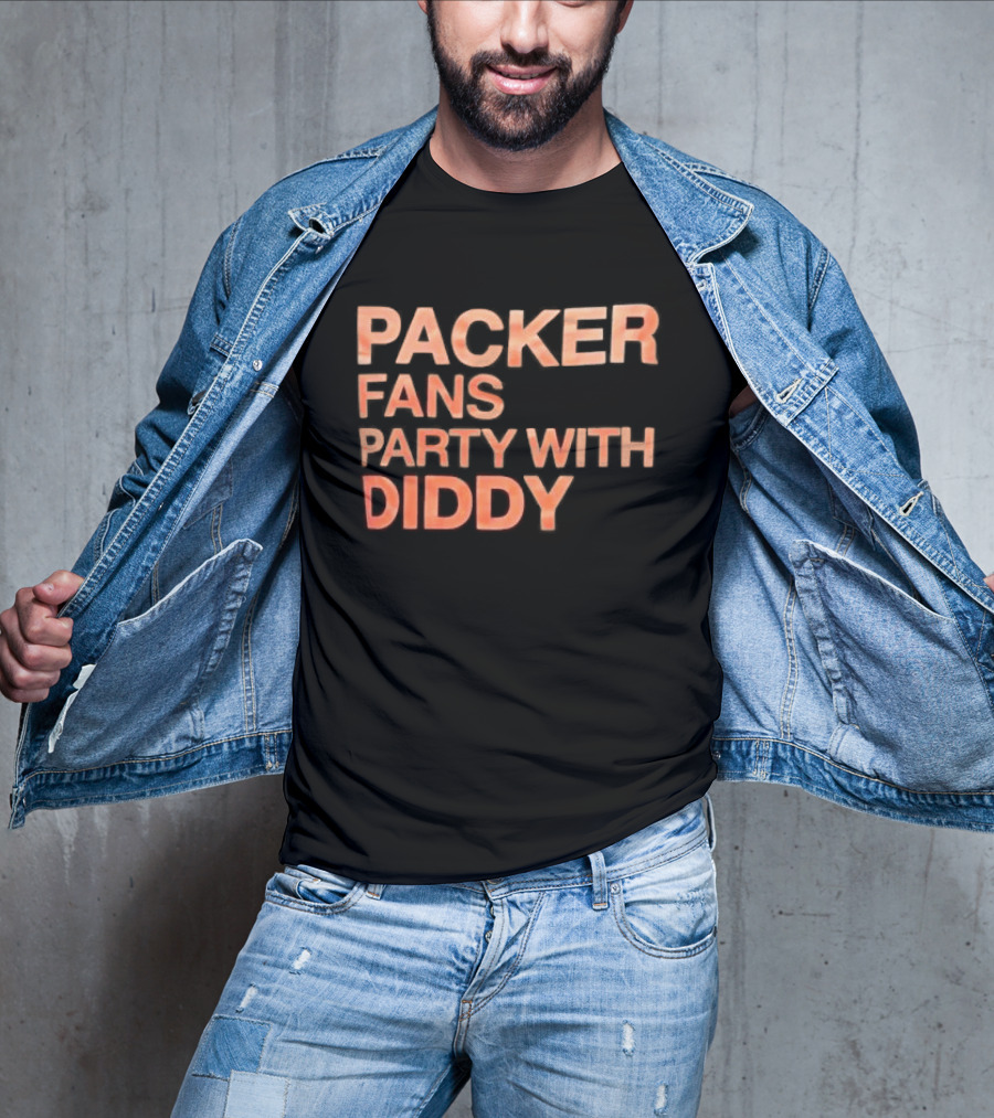 Packer Fans Party With Diddy Orange Clay Lettering T-Shirt