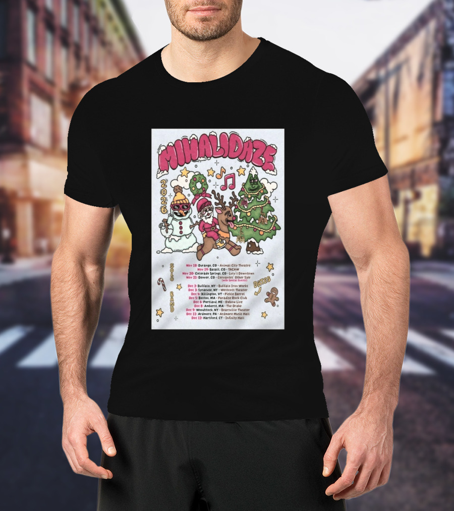 MIHALIDAZE 2026 Tour Solo Band Dates T-Shirt