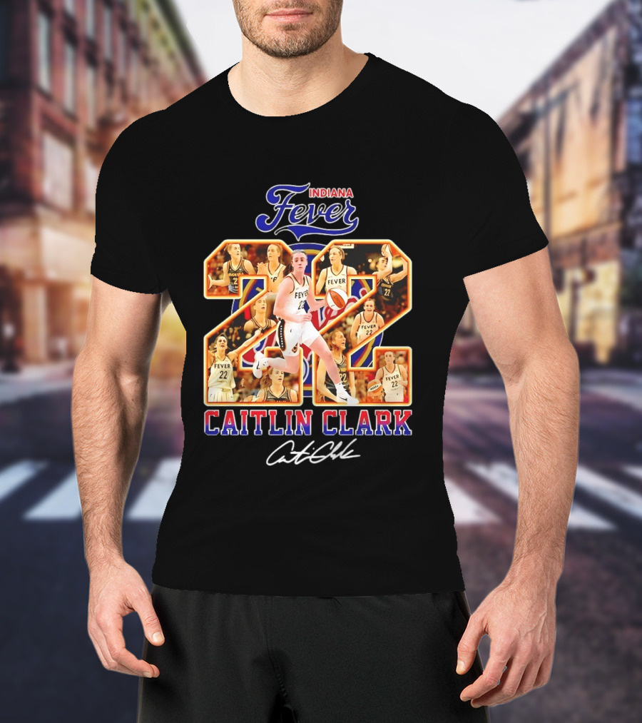 Indiana Fever Caitlin Clark #22 Collage WNBA T-Shirt