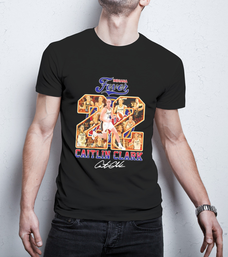 Indiana Fever Caitlin Clark #22 Collage WNBA T-Shirt