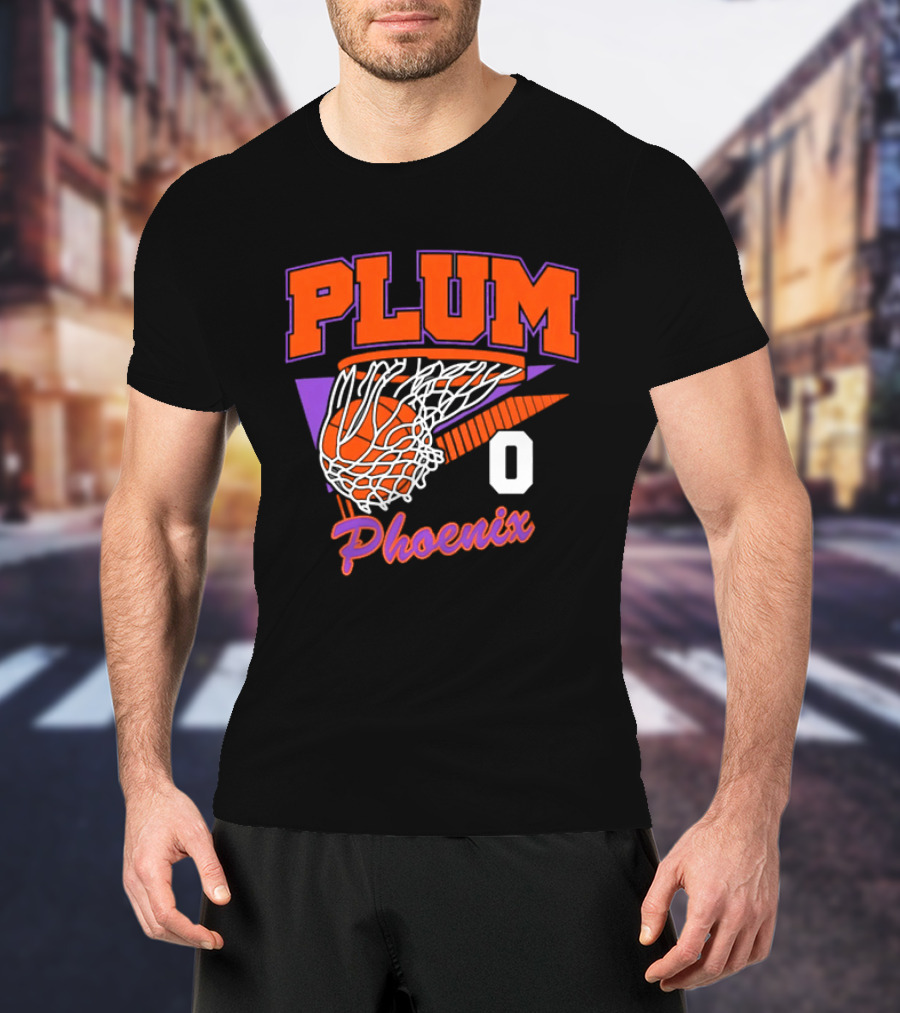Phoenix Suns Plum Basketball Hoop Net Number 0 T-Shirt