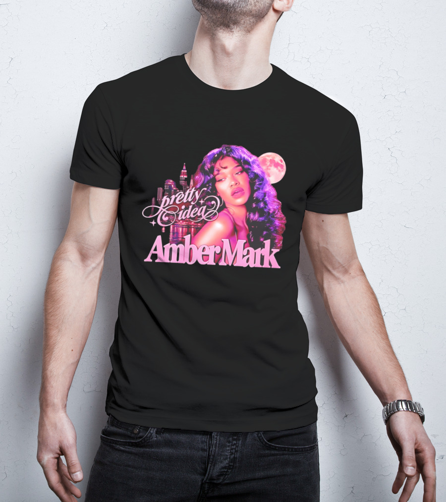 Pretty Idea Amber Mark Woman Moon City Skyline T-Shirt