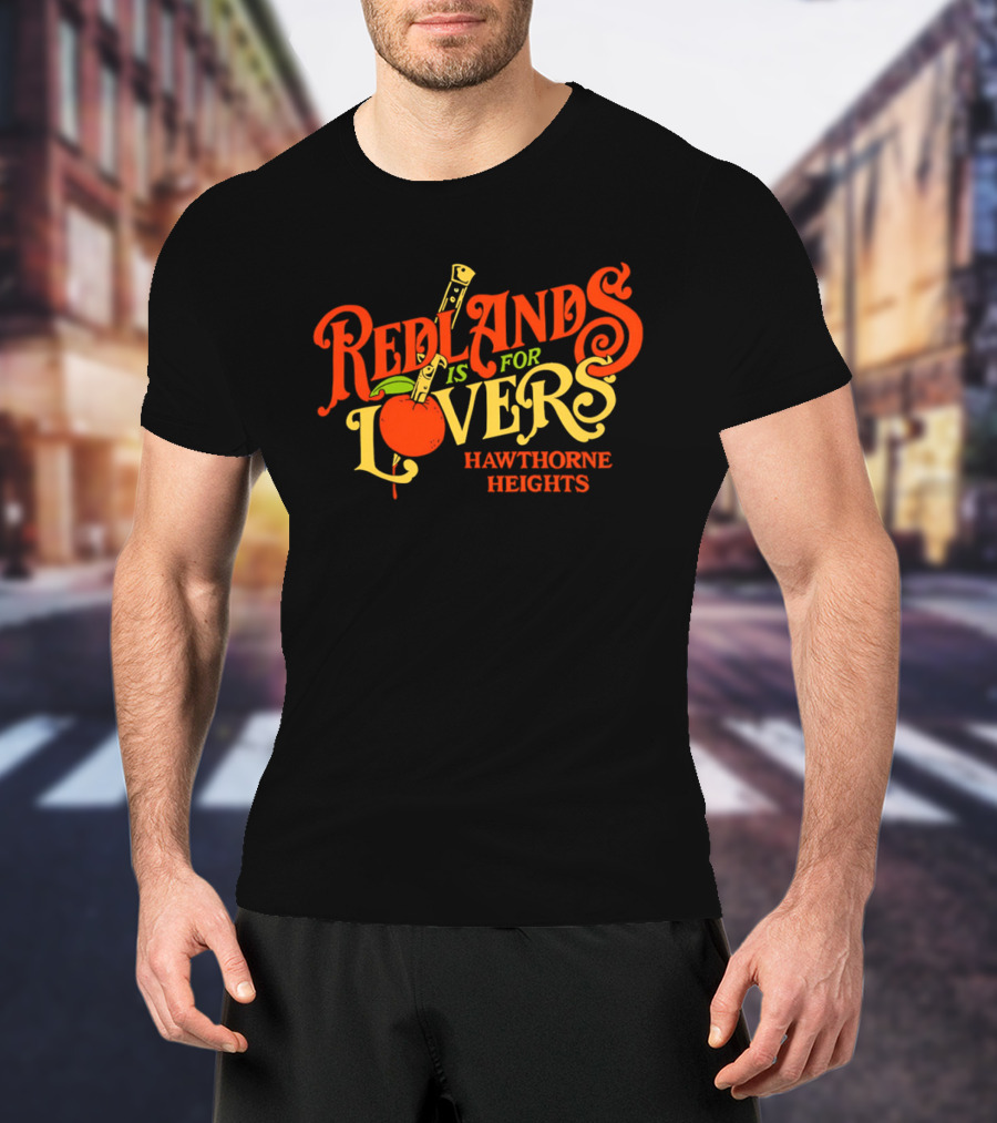 Redlands Is For Lovers Hawthorne Heights Orange Knife T-Shirt