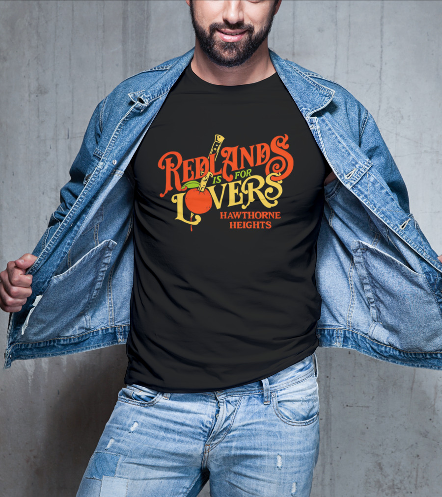 Redlands Is For Lovers Hawthorne Heights Orange Knife T-Shirt