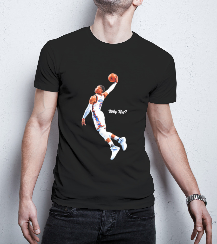 Russell Westbrook OKC Thunder Why Not Basketball Dunk T-Shirt