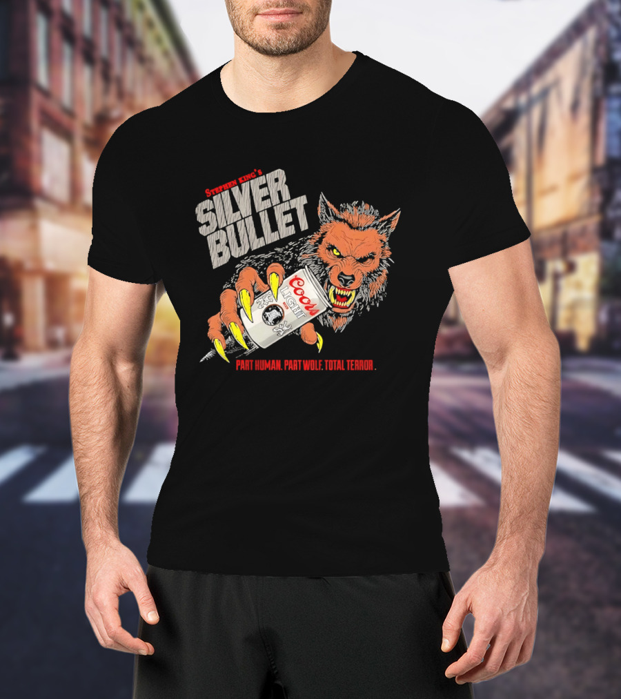 Stephen King's Silver Bullet Coors Part Human Part Wolf Total Terror T-Shirt