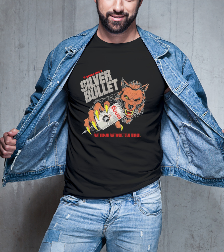 Stephen King's Silver Bullet Coors Part Human Part Wolf Total Terror T-Shirt