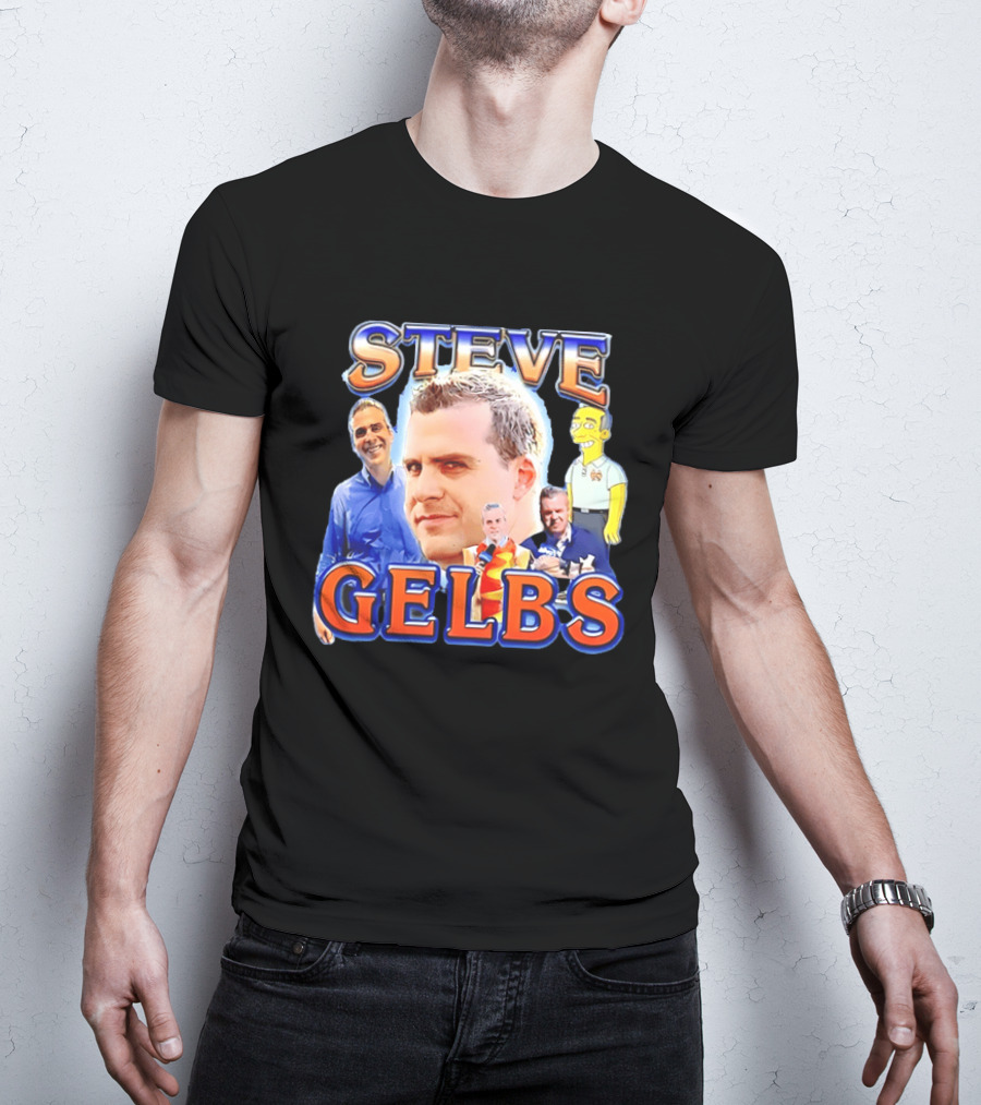 Steve Gelbs Bootleg Photo Collage Simpsonized Cartoon Hot Dog Suit T-Shirt