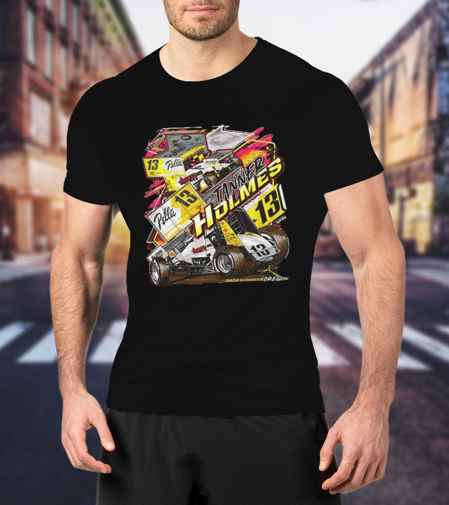 Tanner Holmes Sprint Car Racing Number 13 Pella Jacksonville Oregon T-Shirt