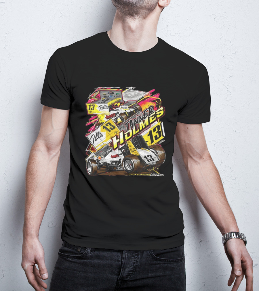 Tanner Holmes Sprint Car Racing Number 13 Pella Jacksonville Oregon T-Shirt