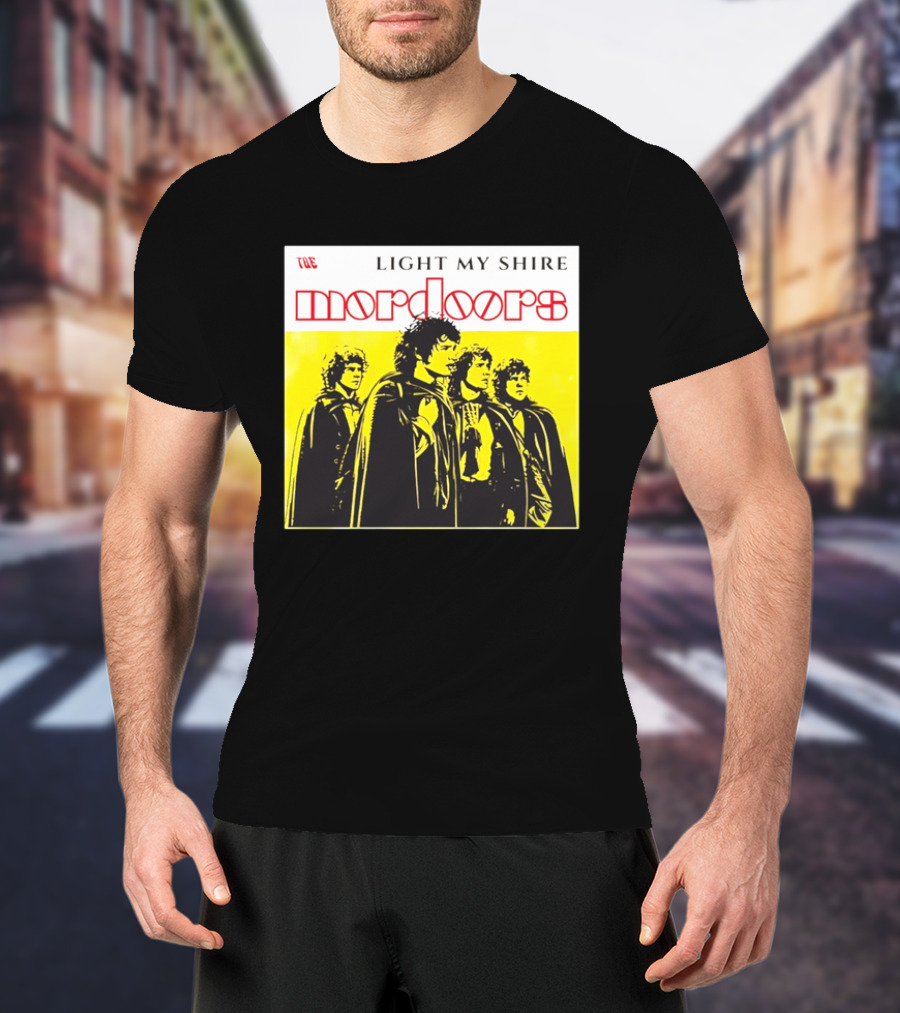 The Light My Shire Mordoors Four Hobbits Cloaks Yellow T-Shirt