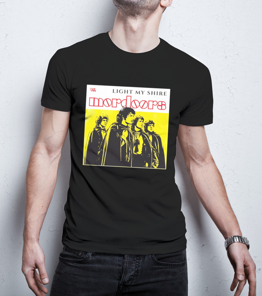 The Light My Shire Mordoors Four Hobbits Cloaks Yellow T-Shirt
