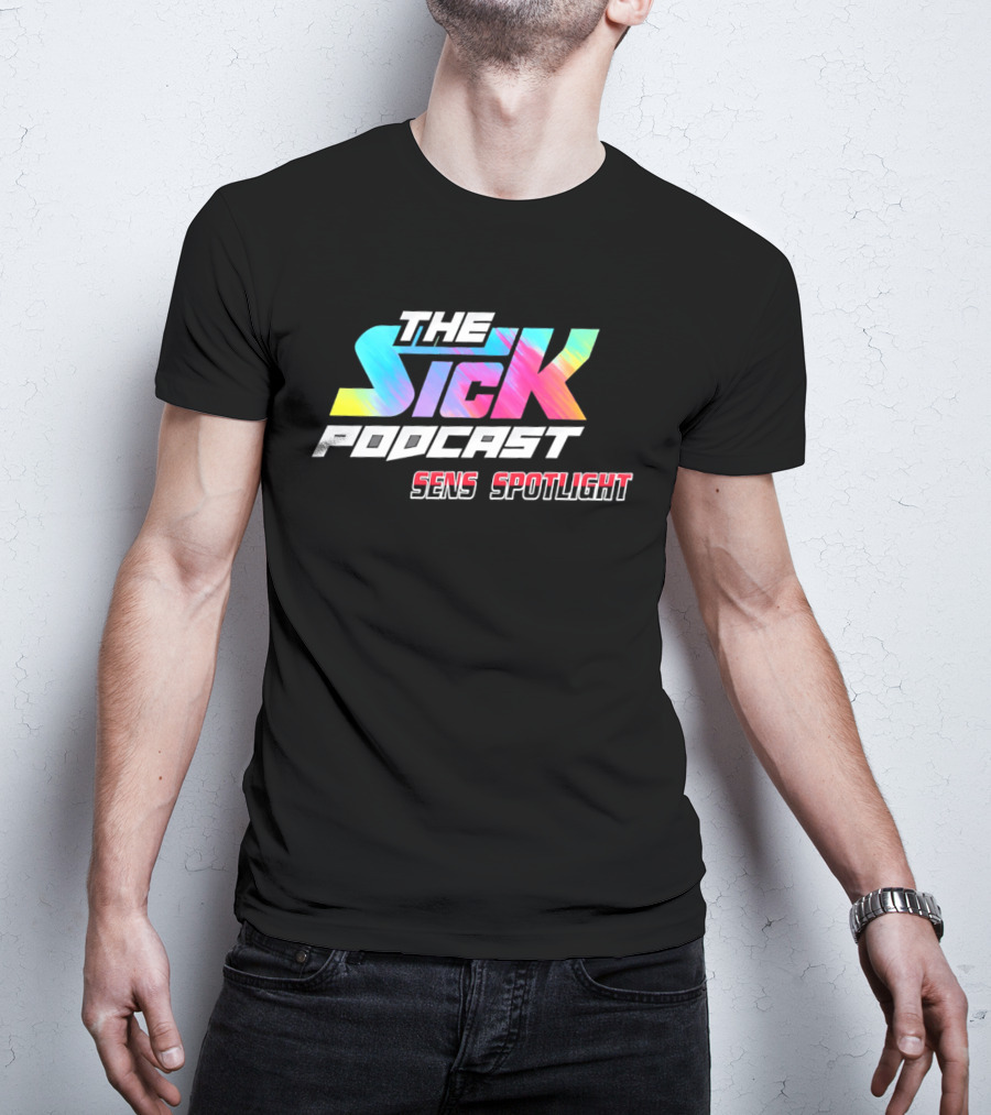 The Sick Podcast Sens Spotlight Colorful Neon Gradient T-Shirt