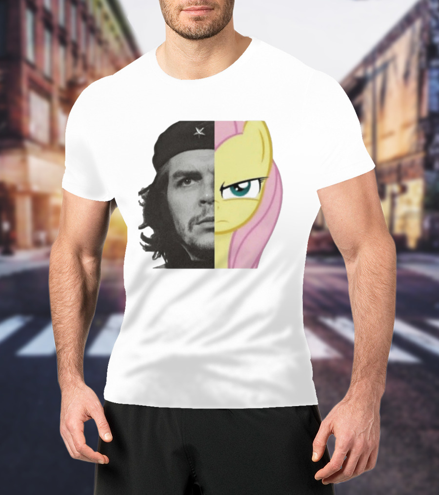 Che Guevara Fluttershy Crossover Fusion Face Mashup T-Shirt