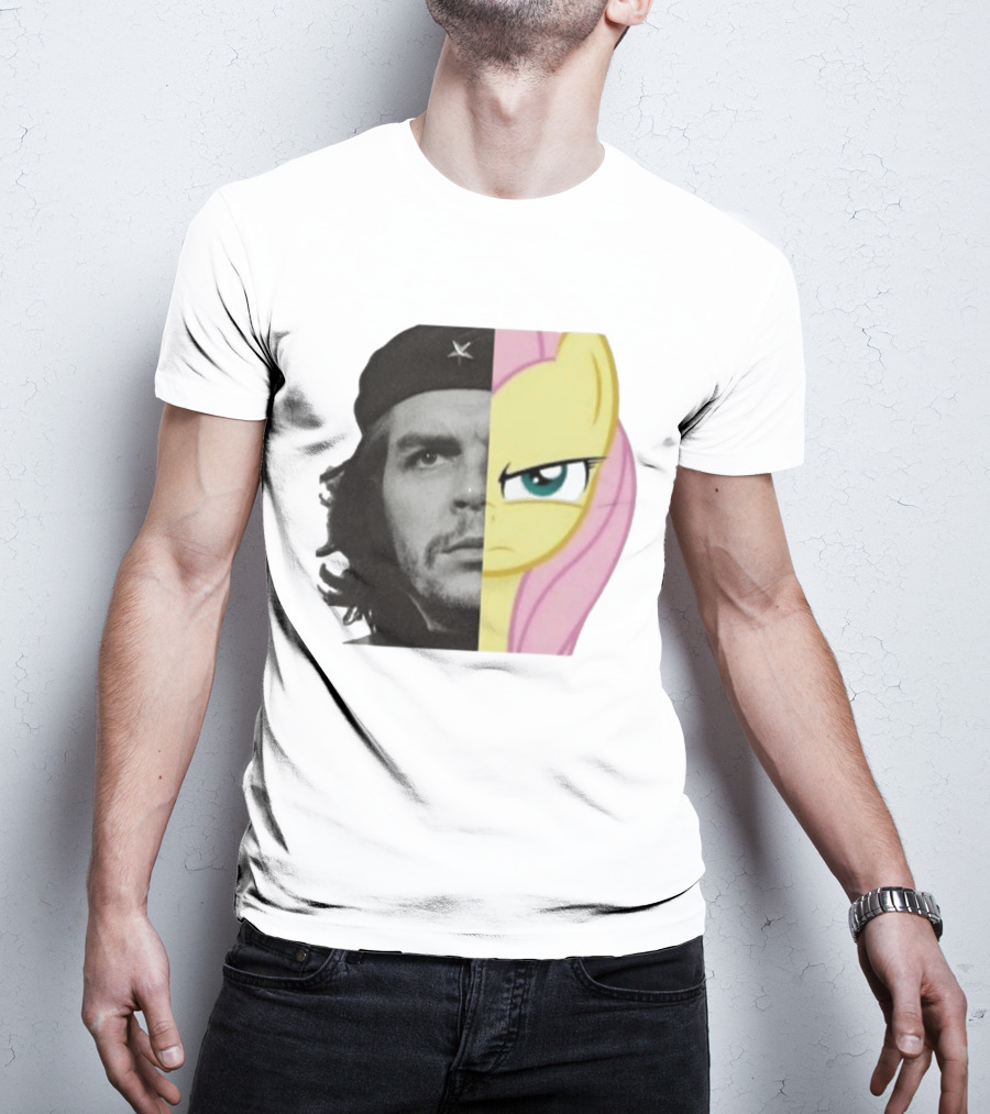 Che Guevara Fluttershy Crossover Fusion Face Mashup T-Shirt