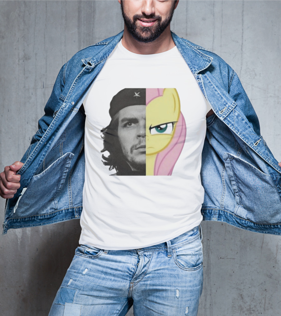 Che Guevara Fluttershy Crossover Fusion Face Mashup T-Shirt