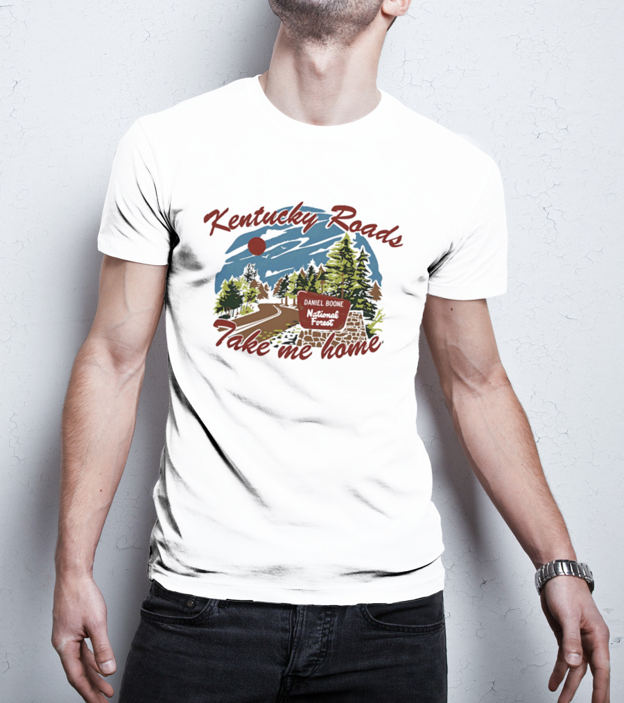 Kentucky Roads Take Me Home Daniel Boone National Forest Scenery T-Shirt