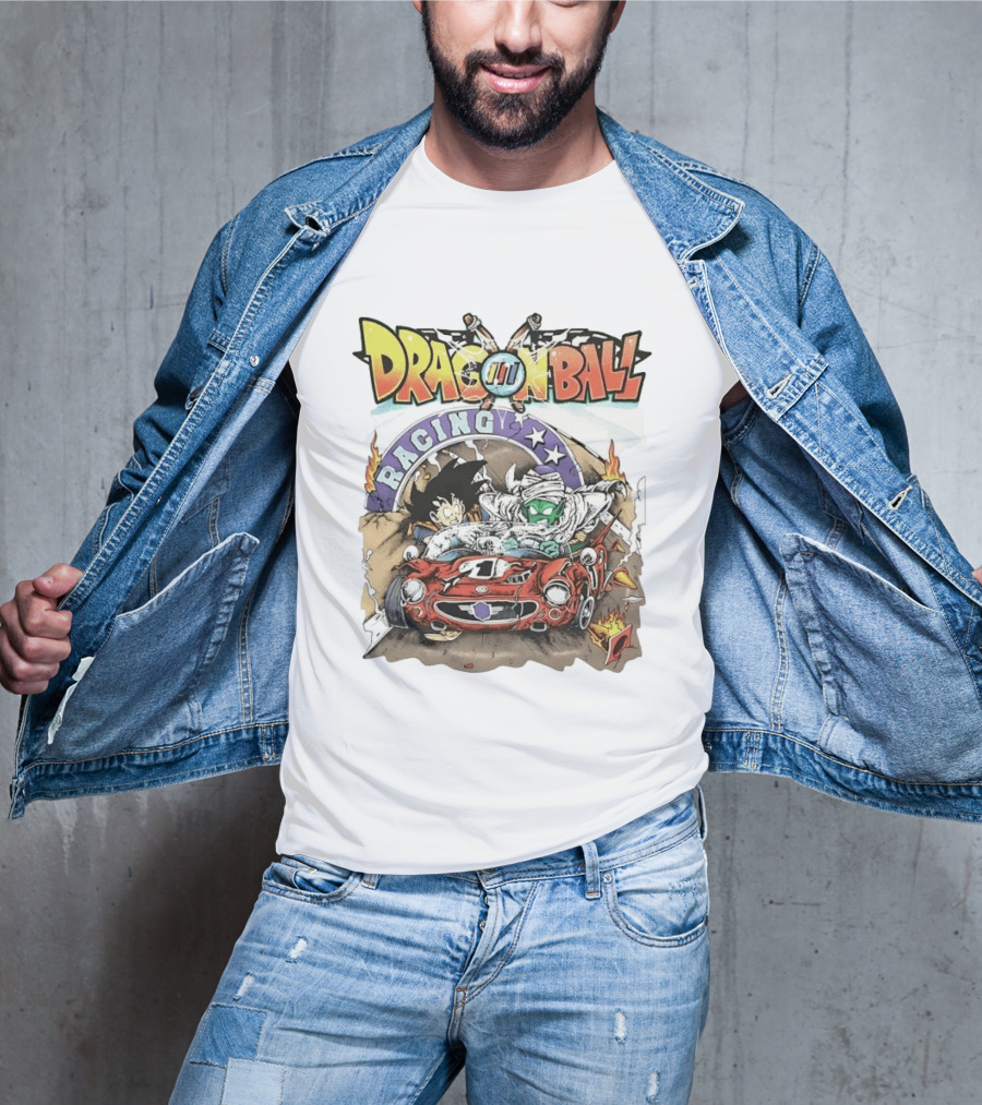 Dragon Ball Racing Goku Piccolo Red Racecar Adventure T-Shirt