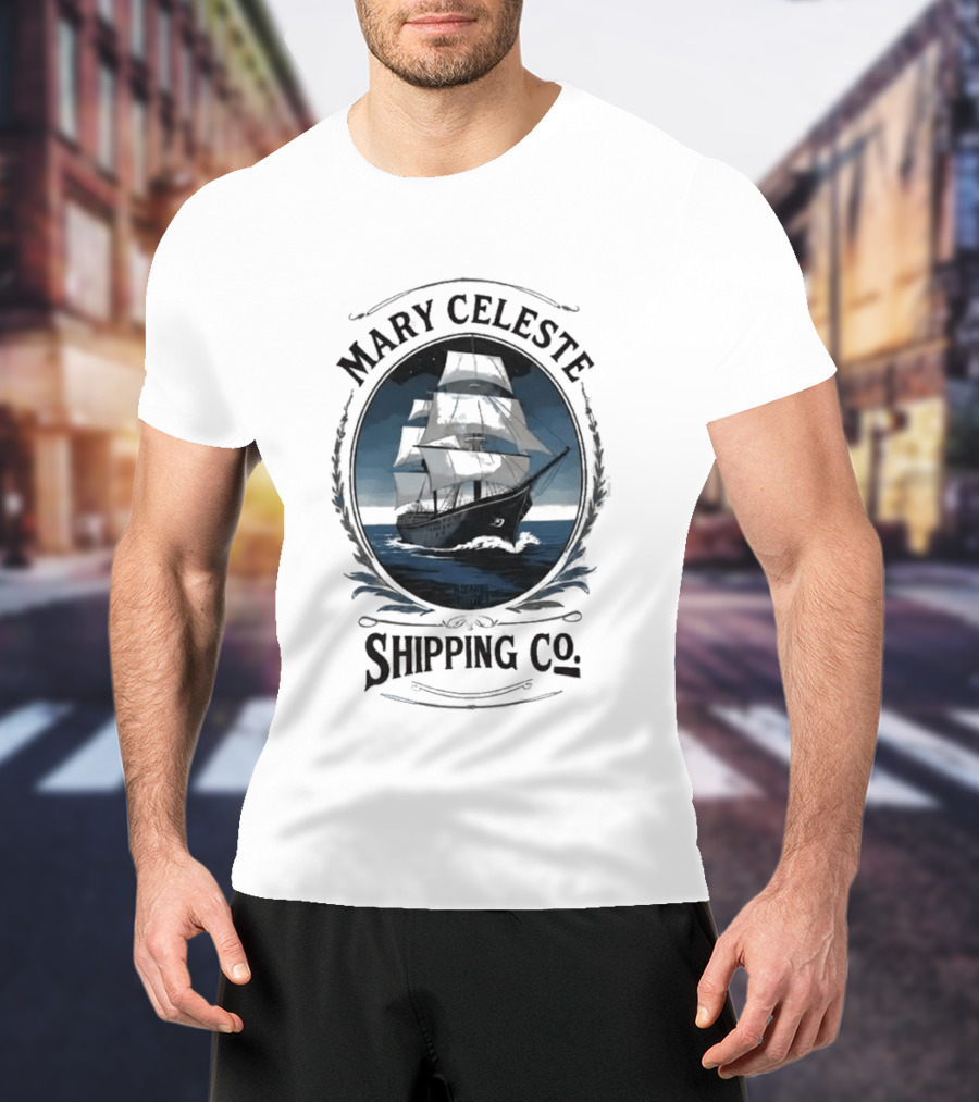 Mary Celeste Shipping Co Sailboat Ocean Adventure T-Shirt