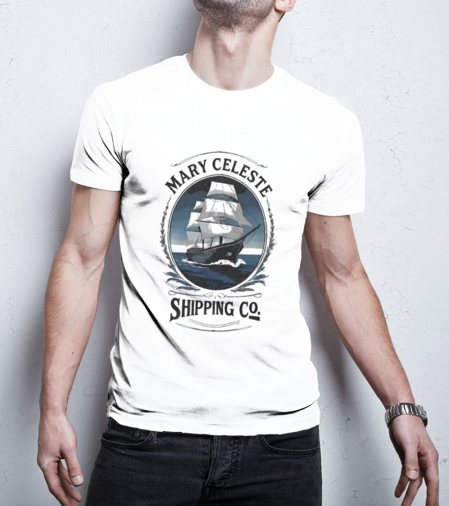 Mary Celeste Shipping Co Sailboat Ocean Adventure T-Shirt