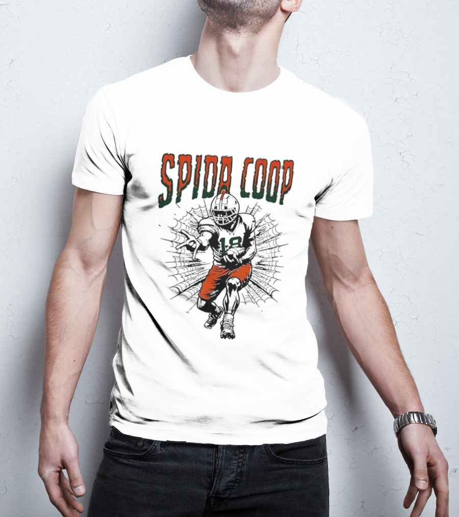 Spida Coop Miami Hurricanes Football Player Web T-Shirt