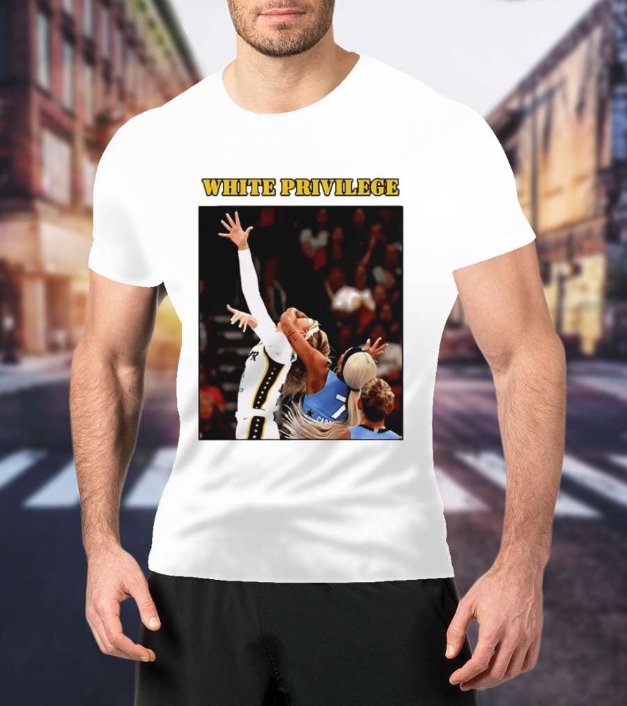 WHITE PRIVILEGE Sophie Cunningham DiJonai Carrington Basketball Confrontation T-Shirt