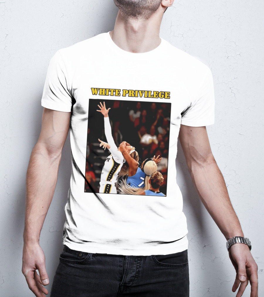 WHITE PRIVILEGE Sophie Cunningham DiJonai Carrington Basketball Confrontation T-Shirt