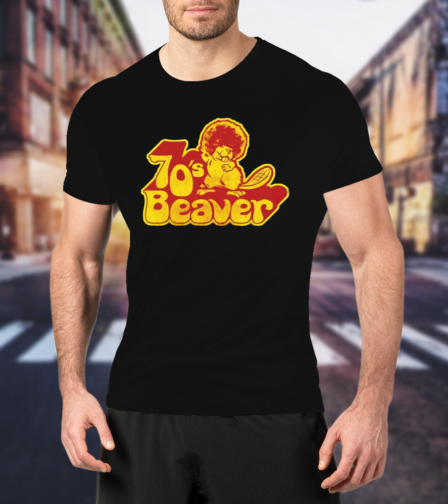 70's Beaver Retro Funky Cartoon T-Shirt