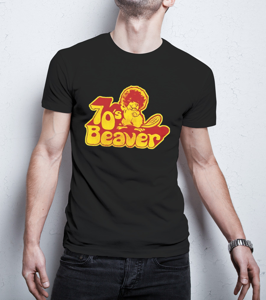 70's Beaver Retro Funky Cartoon T-Shirt
