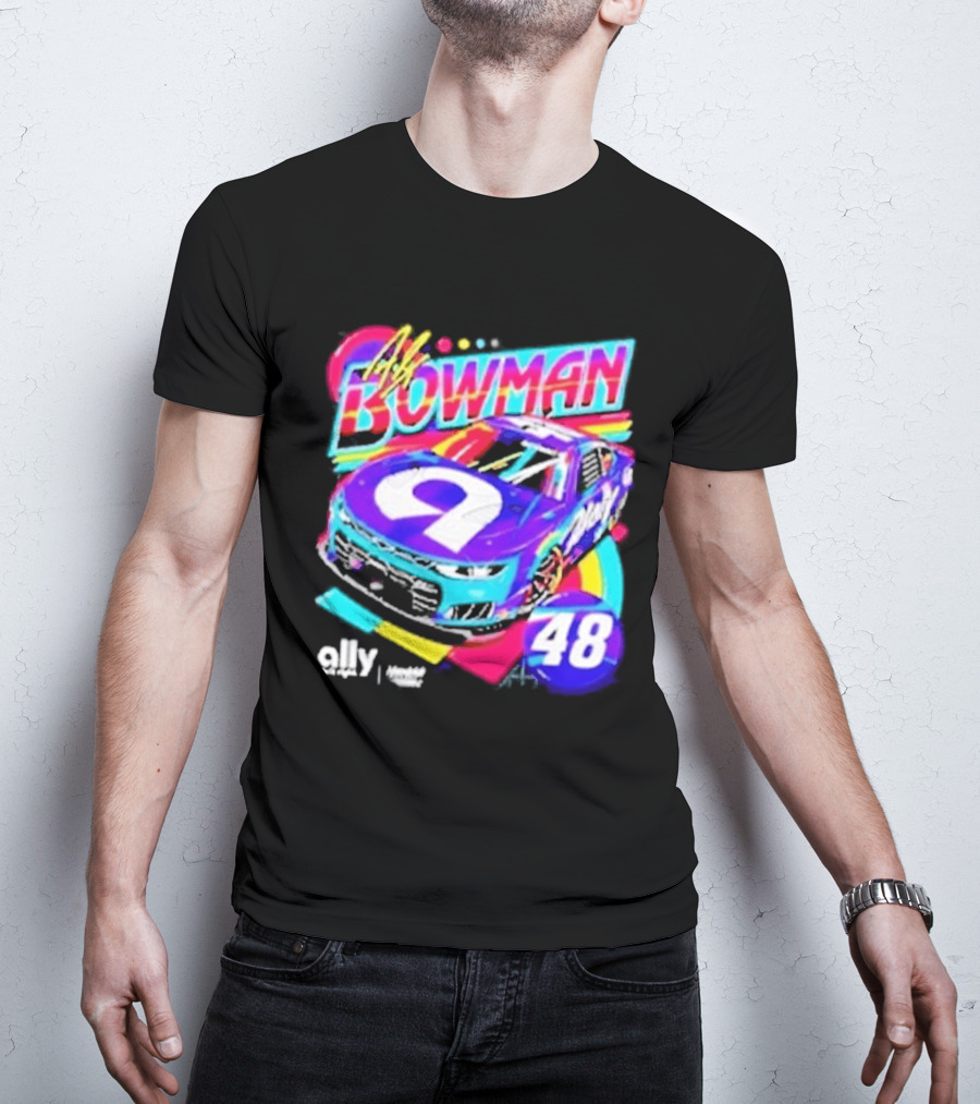 Alex Bowman 48 Ally Hendrick Motorsports Racing Car T-Shirt