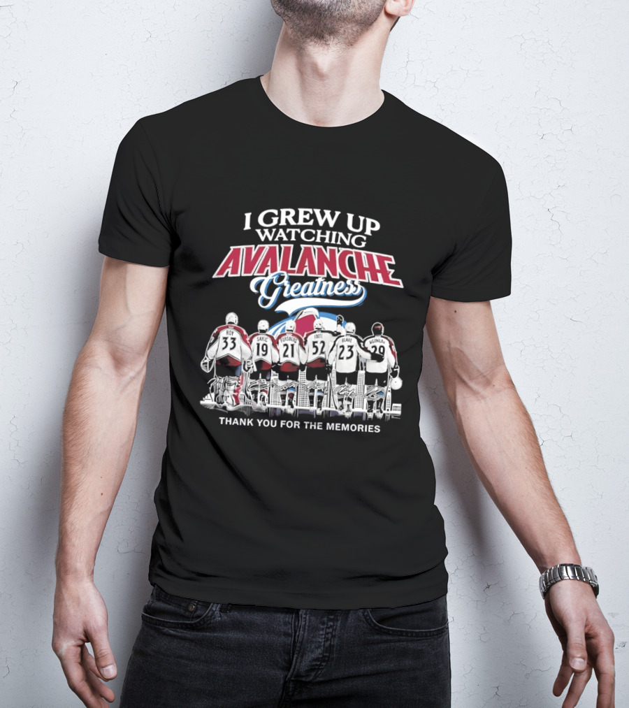 I Grew Up Ing Avalanche Greatness Thank You For The Memories 2026 T-Shirt