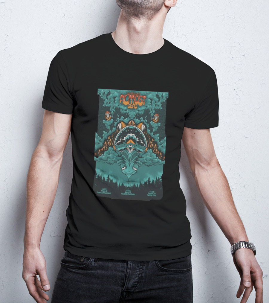 Joe Russo's Almost Dead Tour 2026 Portland Pioneer Courthouse Square Eugene Cuthbert Amphitheater Carnation Remlinger Farms Psychedelic T-Shirt