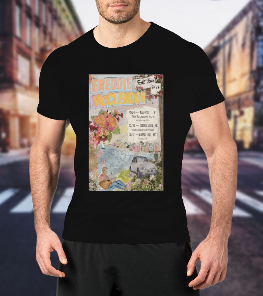 Freddie McClendon Fall Tour 2026 Nashville The Basement Concert T-Shirt