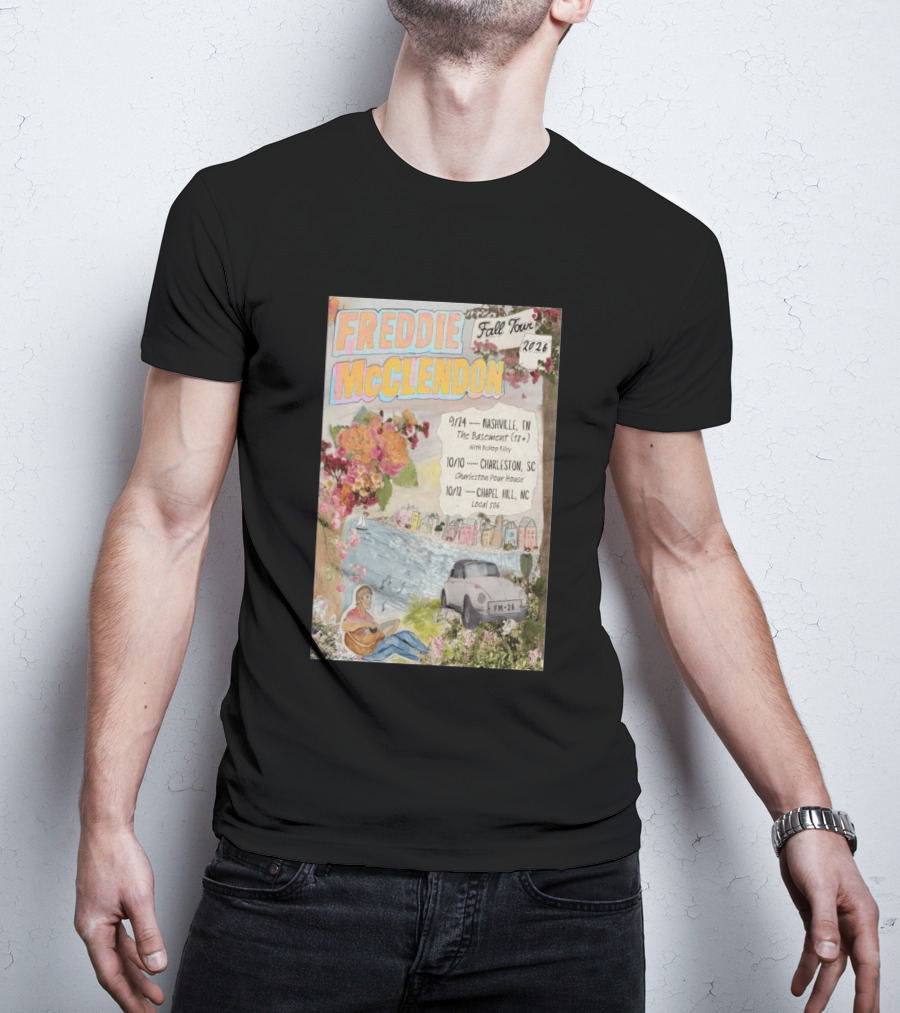 Freddie McClendon Fall Tour 2026 Nashville The Basement Concert T-Shirt