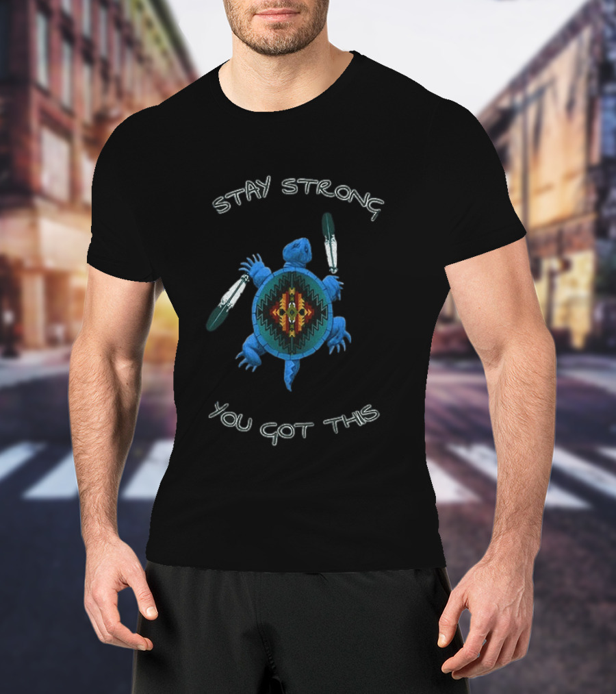 Stay Strong You Got This Native American Turtle With Feathers T-Shirt