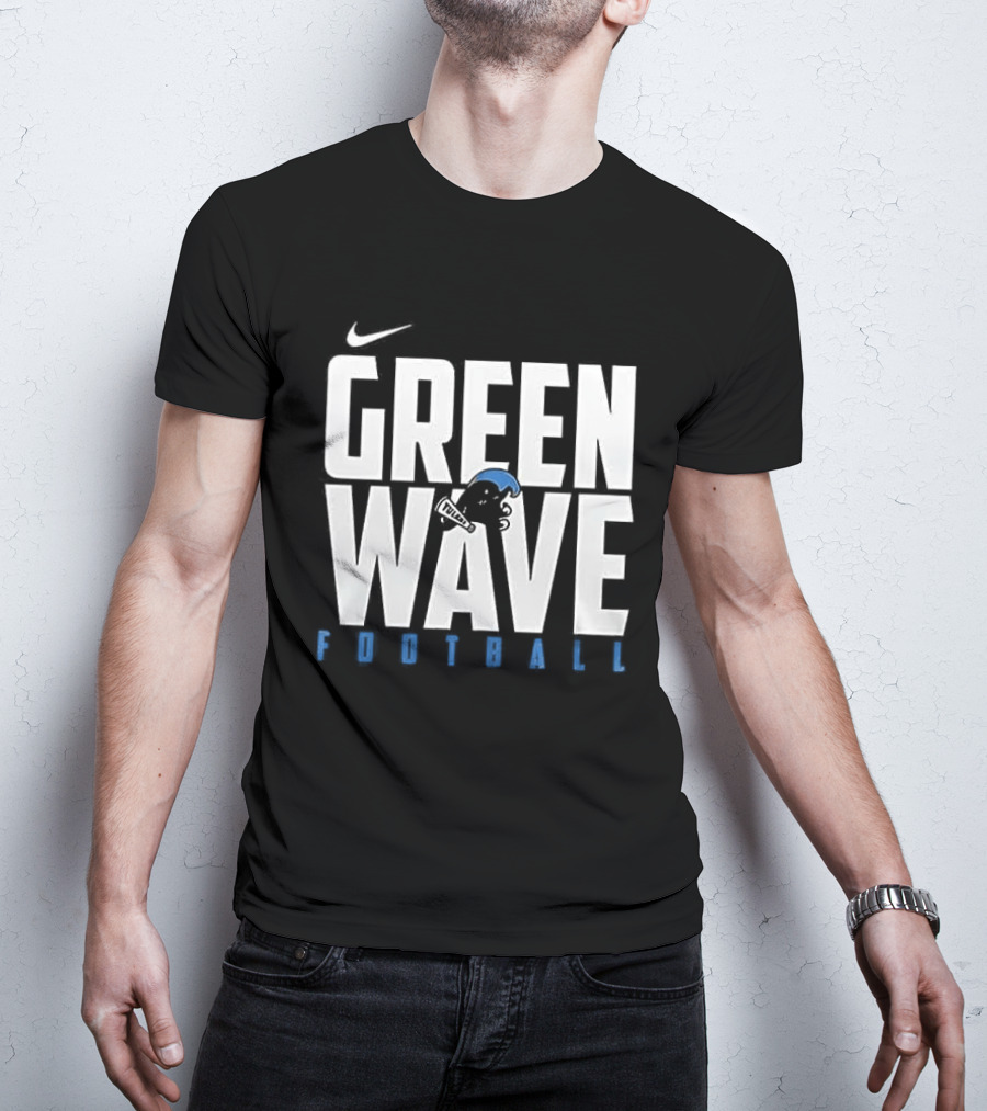 Nike Green Wave Football Tulane T-Shirt