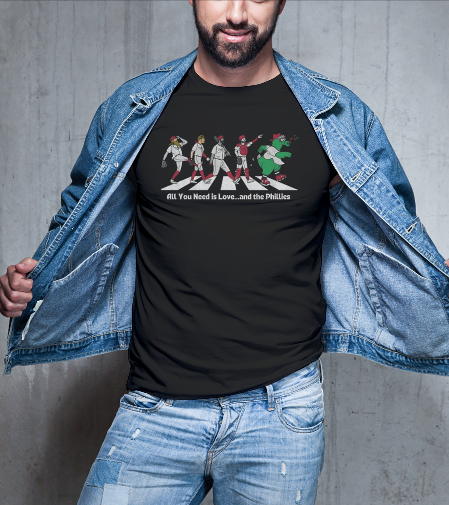 Philadelphia Phillies Abbey Road All You Need Is Love And The Phillies T-Shirt