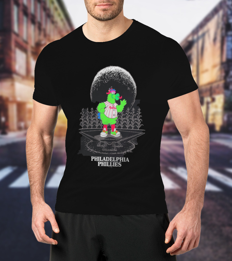 Philadelphia Phillies Field Of Dreams Phanatic Baseball Cornfield Moon T-Shirt