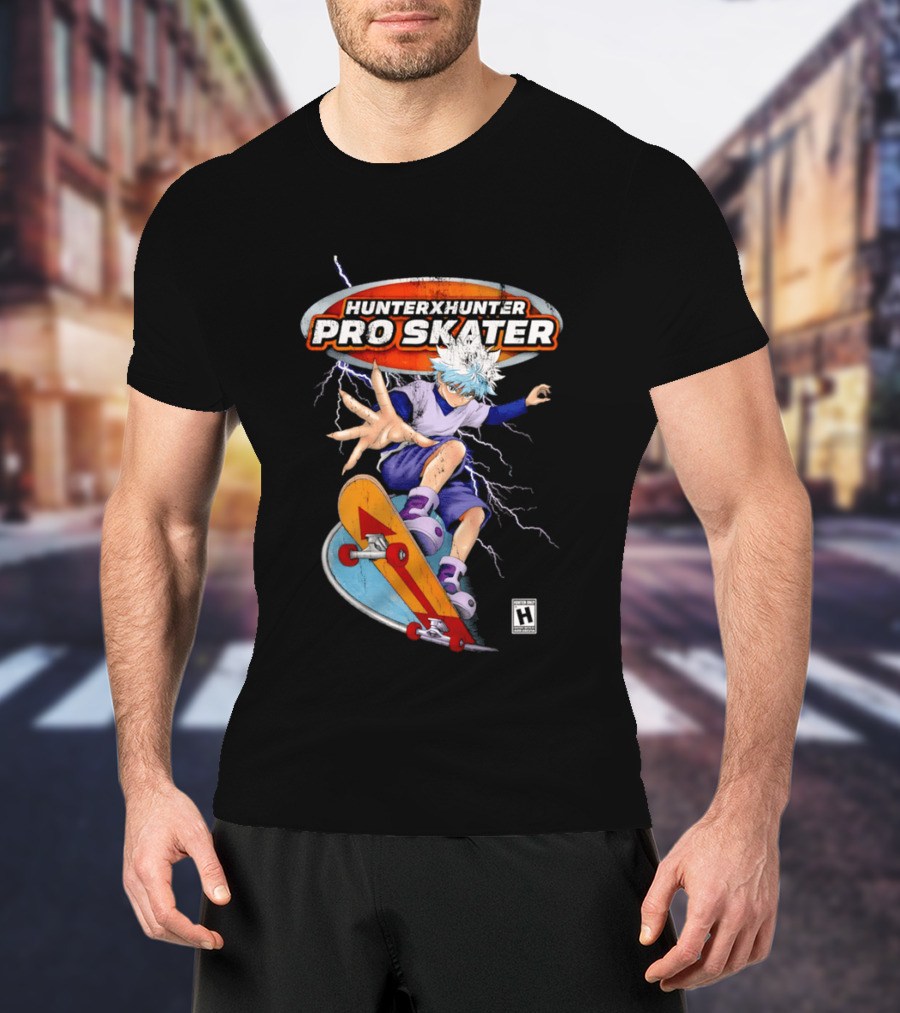 Hunter X Hunter Pro Skater Killua Zoldyck Lightning Skateboard T-Shirt