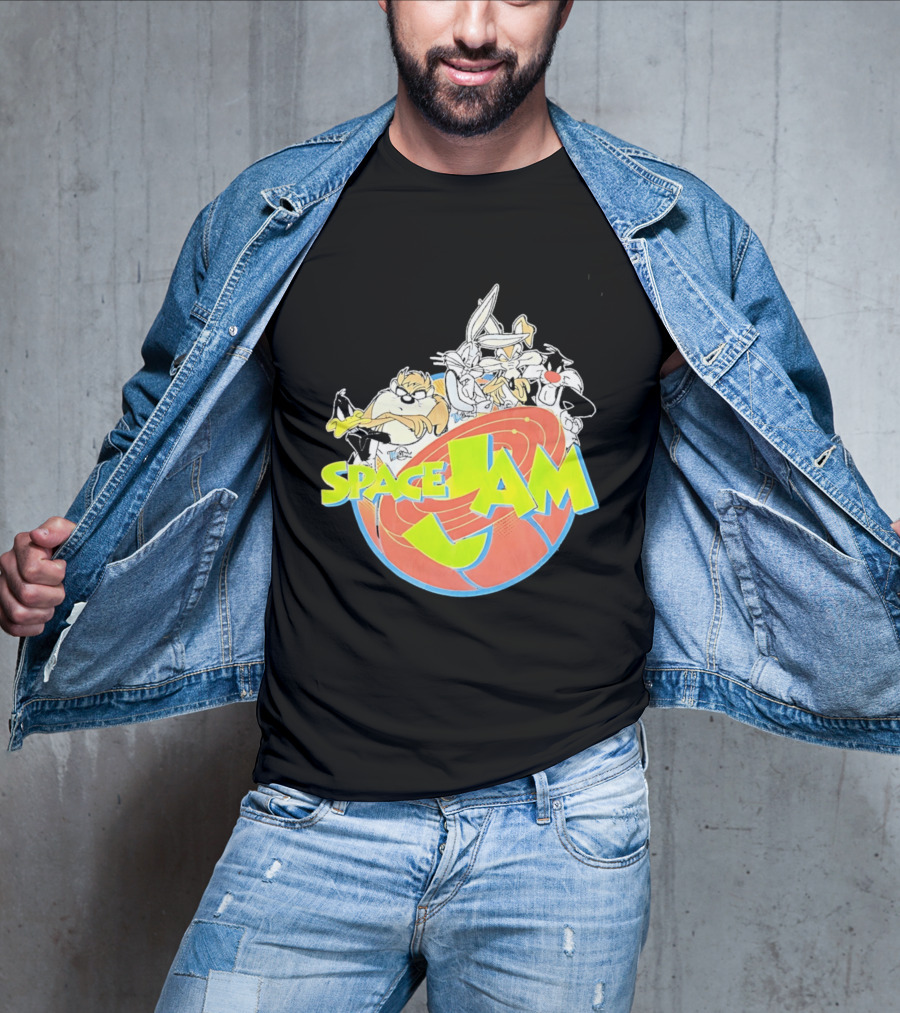 Space Jam Looney Tunes Characters Dynamic Pose T-Shirt