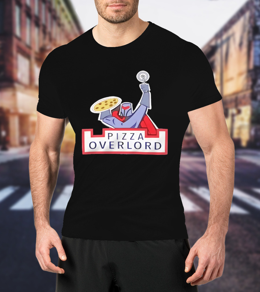 Pizza Overlord Knight With Pizza Slice And Cutter T-Shirt