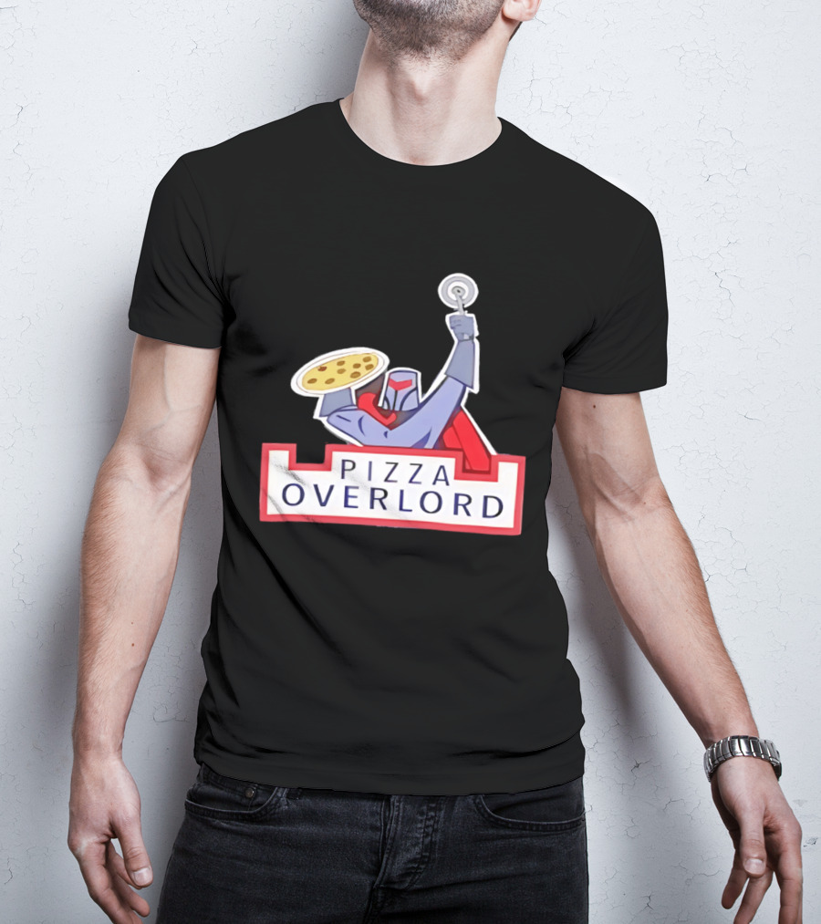 Pizza Overlord Knight With Pizza Slice And Cutter T-Shirt