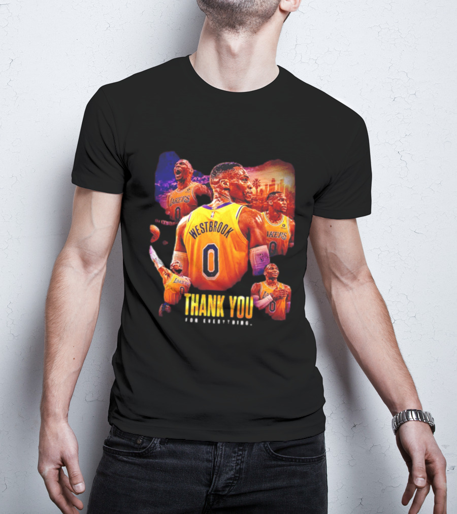 Russell Westbrook Los Angeles Lakers Thank You For Everything T-Shirt