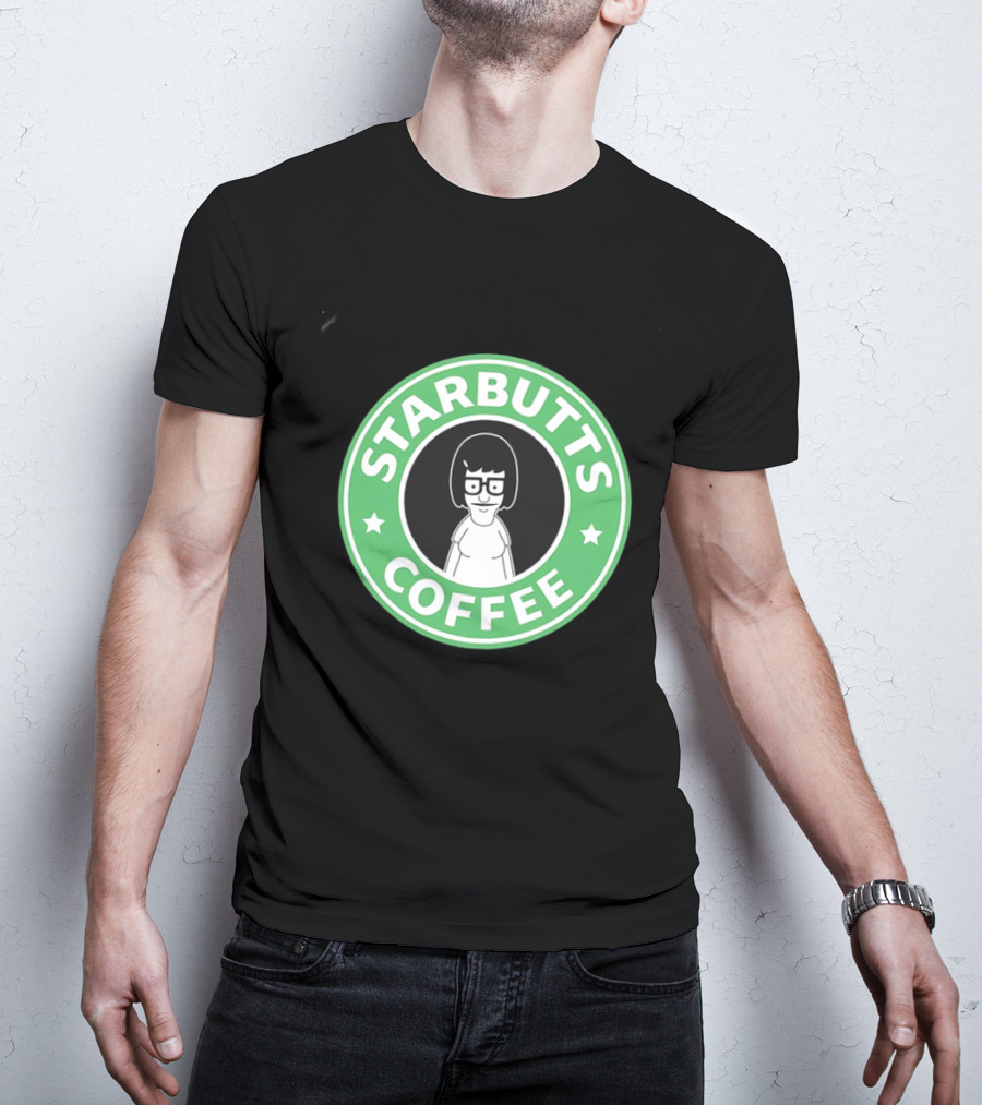 Starbutts Coffee Parody Tina Belcher Green Circular T-Shirt