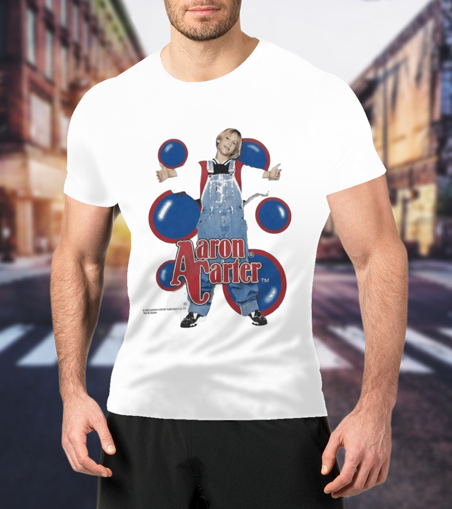 Aaron Carter 90s Overalls Style Pop Music Nostalgia T-Shirt