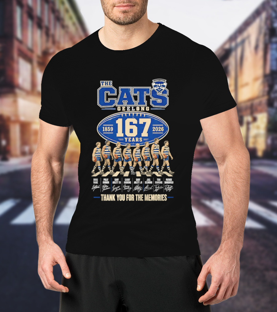The Cats Geelong 1859 2026 167 Years Thank You For The Memories T-Shirt