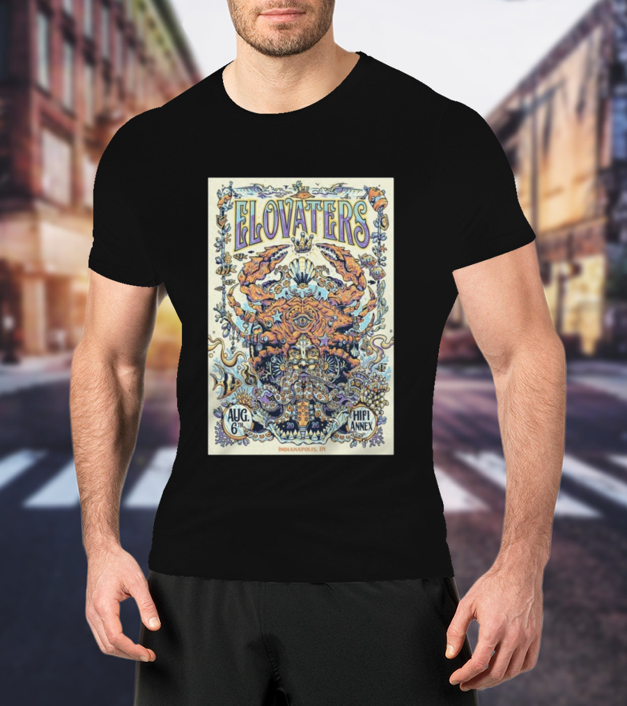 The Elovaters Aug 6 2026 Indianapolis IN Hifi Annex Tour T-Shirt
