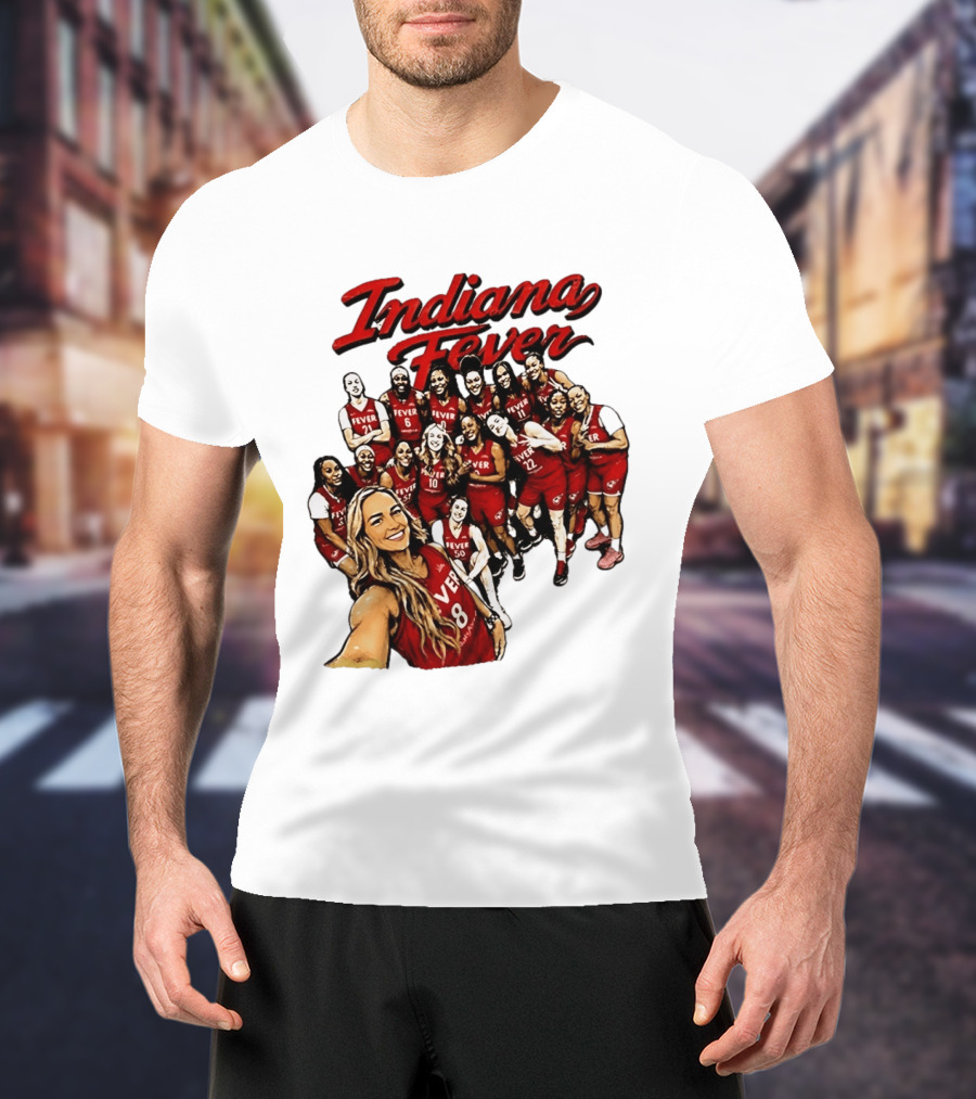 Indiana Fever Team Selfie Caitlin Clark Sophie Cunningham T-Shirt